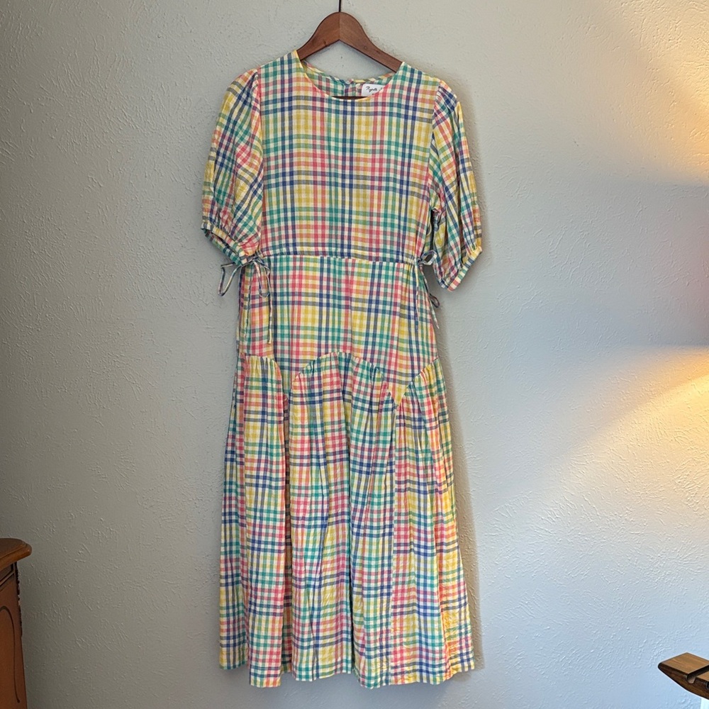 Colorful Plaid Maxi Dress